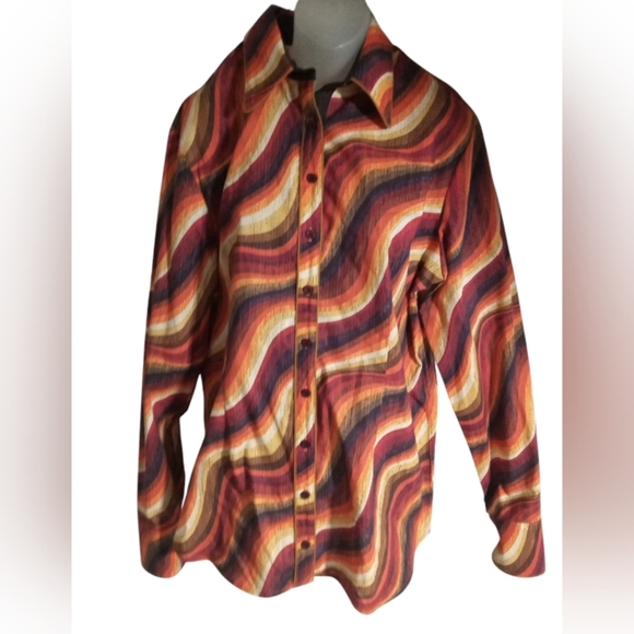 CR Ranchwear Tops - CR Ranchwear Women's Abstract Print Button Up Pro Western Shirt Blouse Large